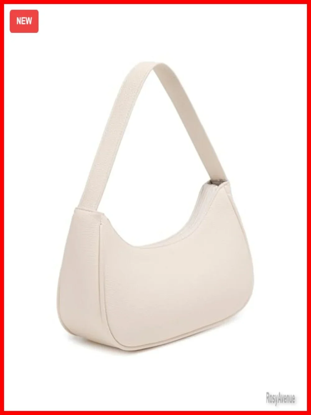 Lightweight PU Leather Hobo Shoulder Bag with Gold Hardware - Casual Daily Purse
